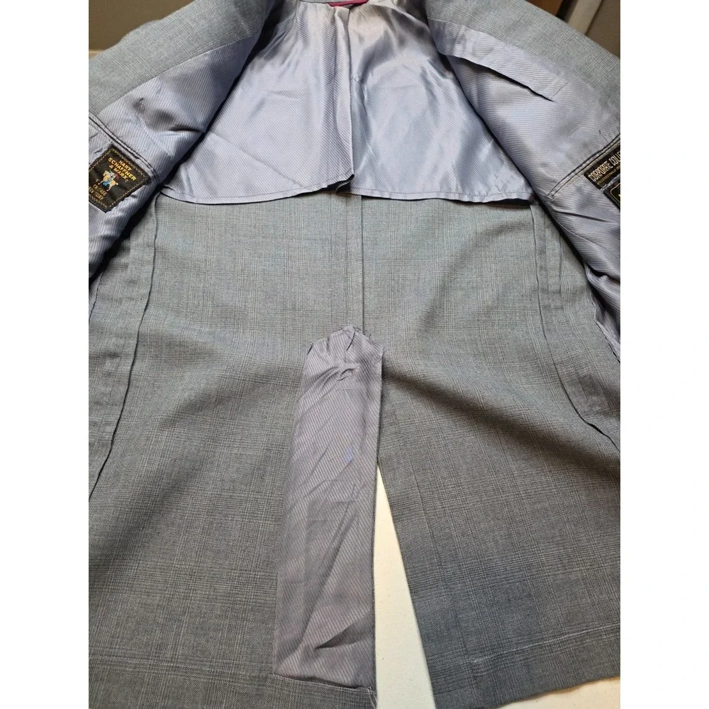Hart Schaffner‎ Marx Blazer Mens 42 Blue Sports Coat Jacket 2 Buttons Glenplaid